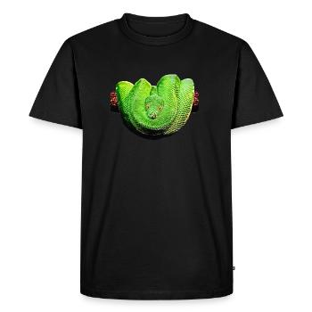 serpent fractalisé - T-shirt Premium bio Homme - noir - Devant - Nico (187cm)