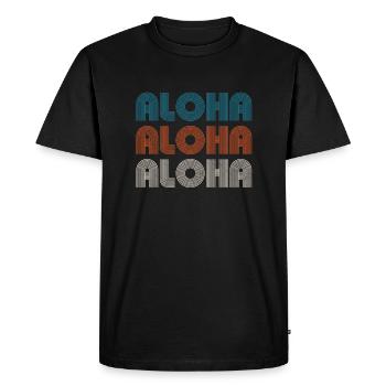 Aloha Aloha Aloha - T-shirt Premium bio Homme - noir - Devant - Nico (187cm)