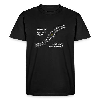 Fourmis - et si vous avez raison et qu’elles ont tort - T-shirt Premium bio Homme - noir - Devant - Nico (187cm)