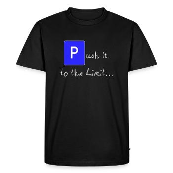Push it to the limit - Men's Premium Organic T-Shirt - black - Front - Nico (187cm)