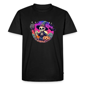 Mr. Bone Spooky Halloween 4 - Men's Premium Organic T-Shirt - black - Front - Nico (187cm)