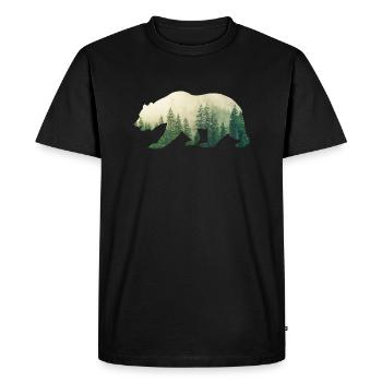 Grizzly des forêts - T-shirt Premium bio Homme - noir - Devant - Nico (187cm)