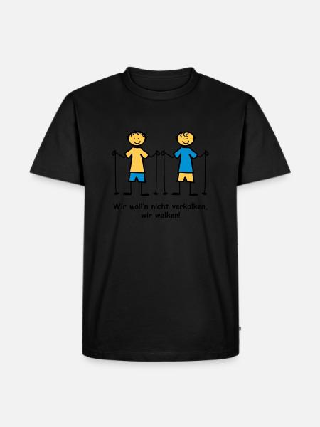 Walking - Männer Premium Bio T-Shirt - Schwarz
