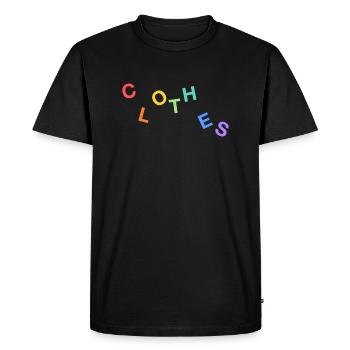 Robes Lettre Salade - T-shirt Premium bio Homme - noir - Devant - Nico (187cm)