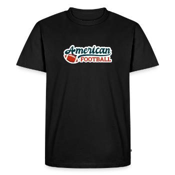 Football américain disant idée cadeau de texte - T-shirt Premium bio Homme - noir - Devant - Nico (187cm)