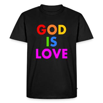 God is love - T-shirt Premium bio Homme - noir - Devant - Nico (187cm)