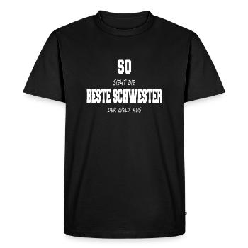 Voici à quoi ressemble la meilleure soeur du monde - T-shirt Premium bio Homme - noir - Devant - Nico (187cm)