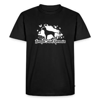 BRAQUE SAINT GERMAIN Chiens de chasse Chasseur de chiens Wilsigns - T-shirt Premium bio Homme - noir - Devant - Nico (187cm)