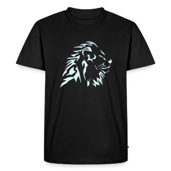 tshirt vector tribal lion - Men's Premium Organic T-Shirt - black - Front - Nico (187cm)