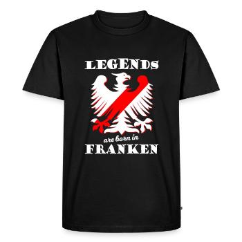 Die Franken aus Süddeutschland - Männer Premium Bio T-Shirt - Schwarz - Vorne - Nico (187cm)