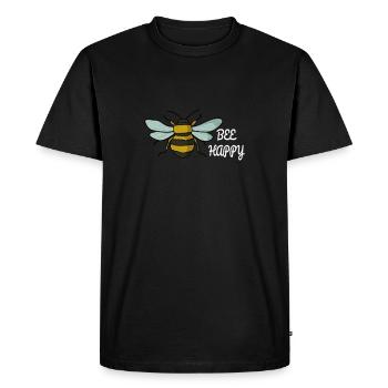Bee Happy Bee Insect Beekeeper Binchen Honey Wing - Men's Premium Organic T-Shirt - black - Front - Nico (187cm)