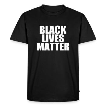 Les vies noires comptent - T-shirt Premium bio Homme - noir - Devant - Nico (187cm)
