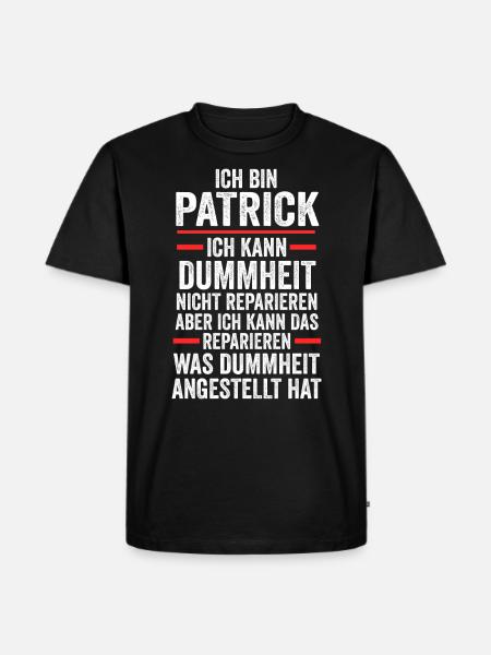 Patrick - Männer Premium Bio T-Shirt - Schwarz