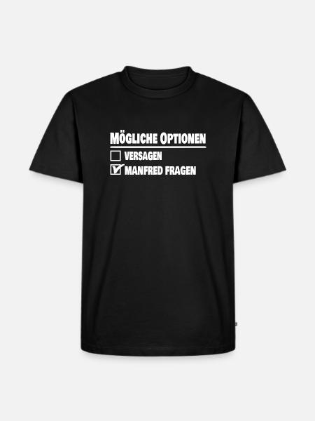 Manni Manfred - Men's Premium Organic T-Shirt - black