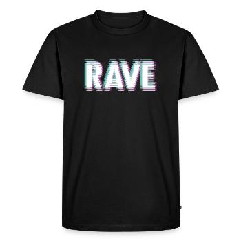 Rave - T-shirt Premium bio Homme - noir - Devant - Nico (187cm)