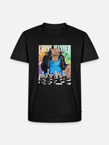 Chess Master Chimpanzee Chess Gift - Men's Premium Organic T-Shirt - black