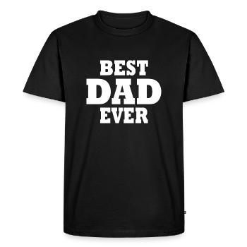 Best dad ever - T-shirt Premium bio Homme - noir - Devant - Nico (187cm)
