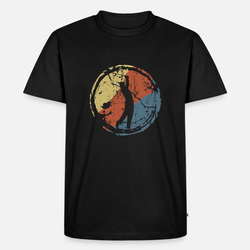 Golf - Männer Premium Bio T-Shirt - Schwarz