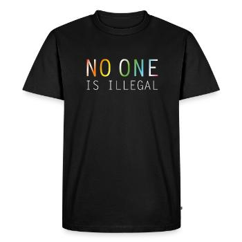 No one is illegal - T-shirt Premium bio Homme - noir - Devant - Nico (187cm)