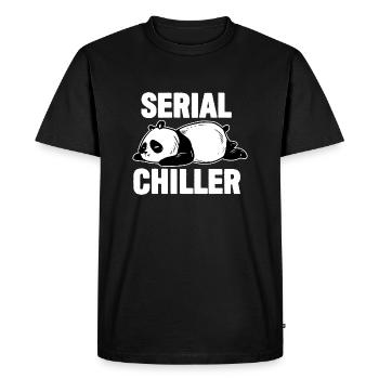 Panda Funny - Refroidisseur en série - T-shirt Premium bio Homme - noir - Devant - Nico (187cm)