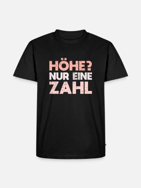 Höhe? Nur Eine Zahl - Männer Premium Bio T-Shirt - Schwarz
