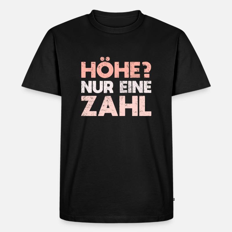 Höhe? Nur Eine Zahl - Männer Premium Bio T-Shirt - Schwarz