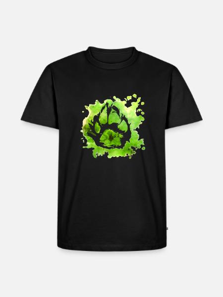 Paw print dog paw - Men's Premium Organic T-Shirt - black