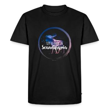 Scandinavie en disant - T-shirt Premium bio Homme - noir - Devant - Nico (187cm)