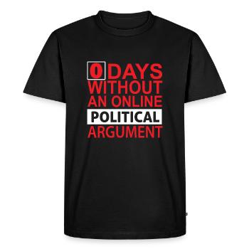 0 Days Without an online - Men's Premium Organic T-Shirt - black - Front - Nico (187cm)