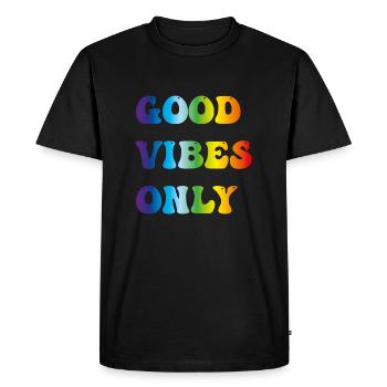 good vibes only - T-shirt Premium bio Homme - noir - Devant - Nico (187cm)