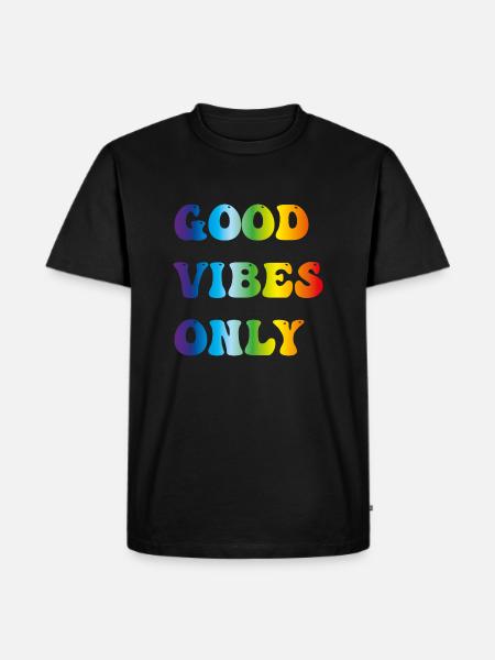 good vibes only - Men's Premium Organic T-Shirt - black