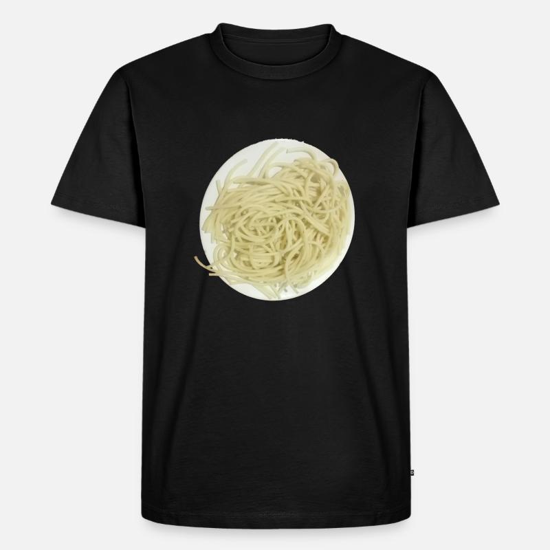 Spaghetti-Teller - Männer Premium Bio T-Shirt - Schwarz