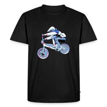 bmx race racing mountain bike motocross - Men's Premium Organic T-Shirt - black - Front - Nico (187cm)