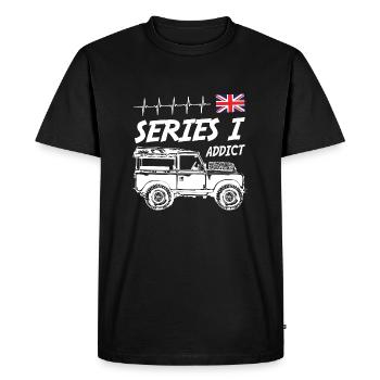 Landy Rover Série I Addict - T-shirt Premium bio Homme - noir - Devant - Nico (187cm)