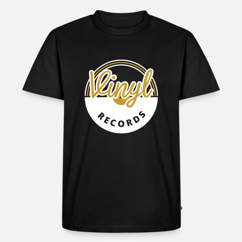 Schallplatten - Männer Premium Bio T-Shirt - Schwarz