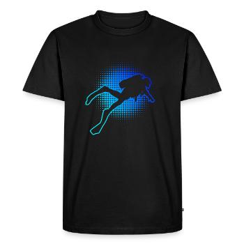 Plongée Plongée Plongeurs Sous-marins Hommes Garçons - T-shirt Premium bio Homme - noir - Devant - Nico (187cm)