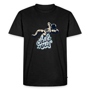 Astronaute effrayant - T-shirt Premium bio Homme - noir - Devant - Nico (187cm)