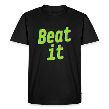 Beat it - T-shirt Premium bio Homme - noir - Devant - Nico (187cm)