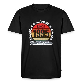 amazing since 1995 - anniversaire - T-shirt Premium bio Homme - noir - Devant - Nico (187cm)