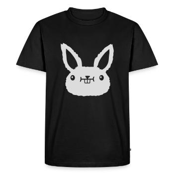 Cher lapin kawaii Face - T-shirt Premium bio Homme - noir - Devant - Nico (187cm)
