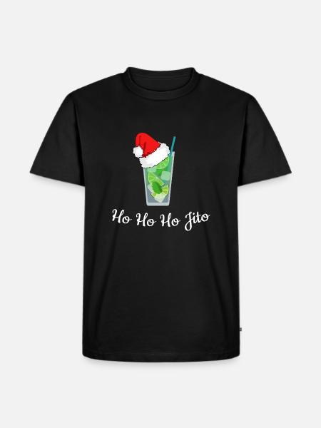 Weihnachts-Mojito-T-Shirt - Männer Premium Bio T-Shirt - Schwarz