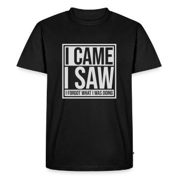 I came saw forget - Men's Premium Organic T-Shirt - black - Front - Nico (187cm)
