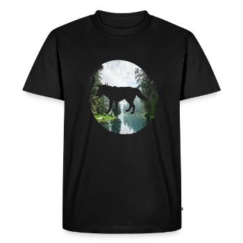 Sea Water Beach - Men's Premium Organic T-Shirt - black - Front - Nico (187cm)