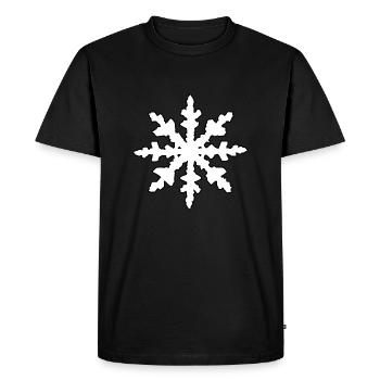 Flocon de neige Neige Hiver Noël Froid 10 - T-shirt Premium bio Homme - noir - Devant - Nico (187cm)