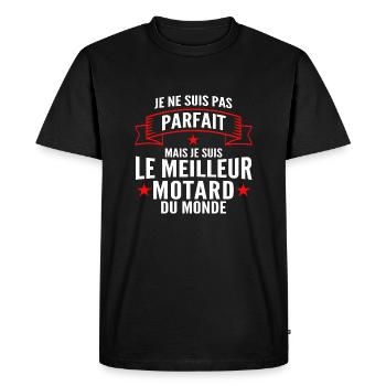 pas parfait mais le meilleur motard du monde - T-shirt Premium bio Homme - noir - Devant - Nico (187cm)