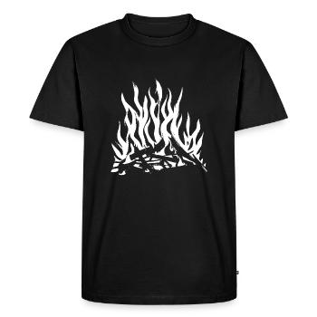 Feu de camp Camping Nature Feu de forêt À l’extérieur 6 - T-shirt Premium bio Homme - noir - Devant - Nico (187cm)