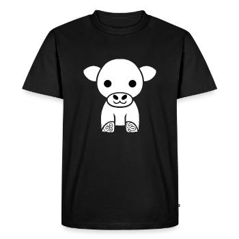 Vache Mignon Animal Ferme Animaux Drôle Vaches Nouveau 5 - T-shirt Premium bio Homme - noir - Devant - Nico (187cm)