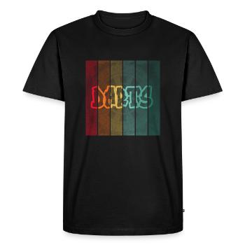 Drôle Vintage Retro Darts Chemise Dart Dart DART - T-shirt Premium bio Homme - noir - Devant - Nico (187cm)