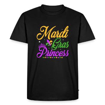 Mardi Gras Princess Party BeadsParade - Men's Premium Organic T-Shirt - black - Front - Nico (187cm)
