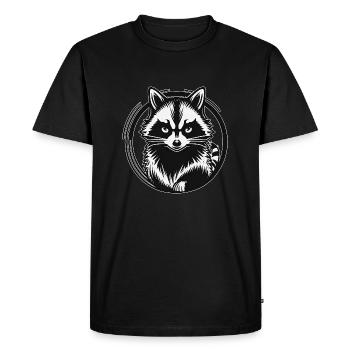Raton Laveur - T-shirt Premium bio Homme - noir - Devant - Nico (187cm)